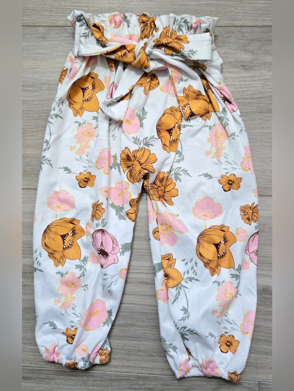 Baby Girl Floral Tie Pants